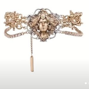 *Host Pick* Exquisite Gold and Silver Medusa Goddess Bracelet